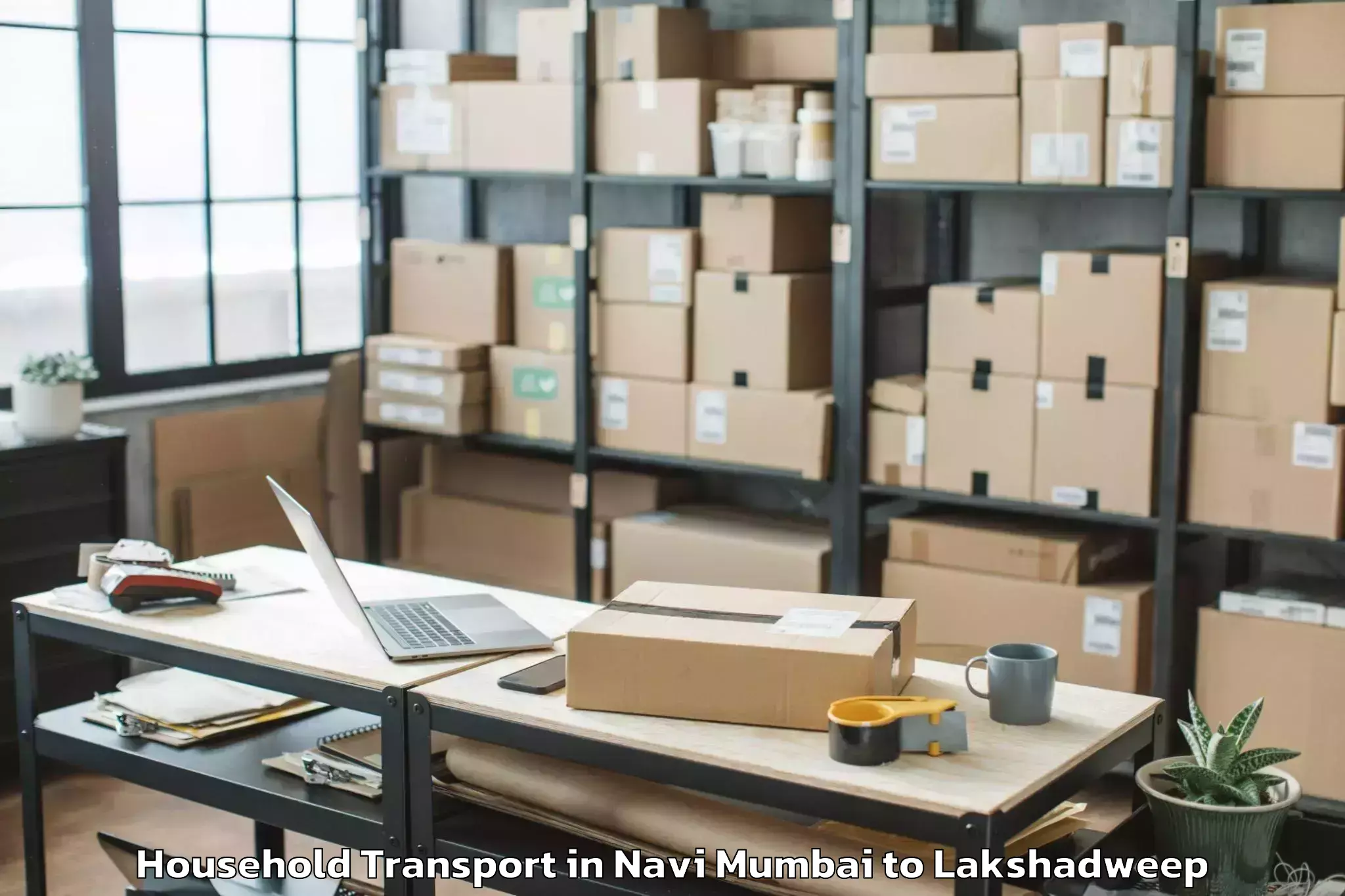 Book Navi Mumbai to Minicoy Household Transport Online